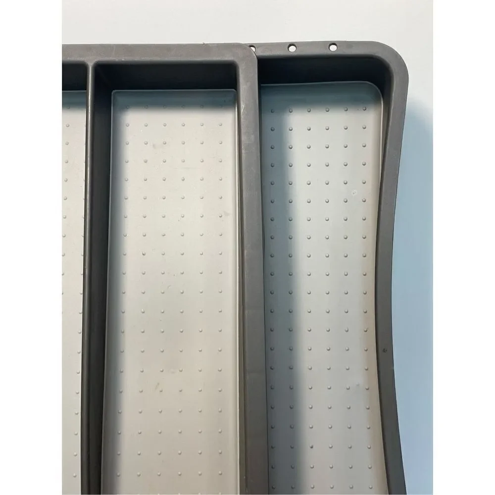 Madesmart Soft Grip Non-Slip Utensil Tray Kitchen Drawer Organizer Gray